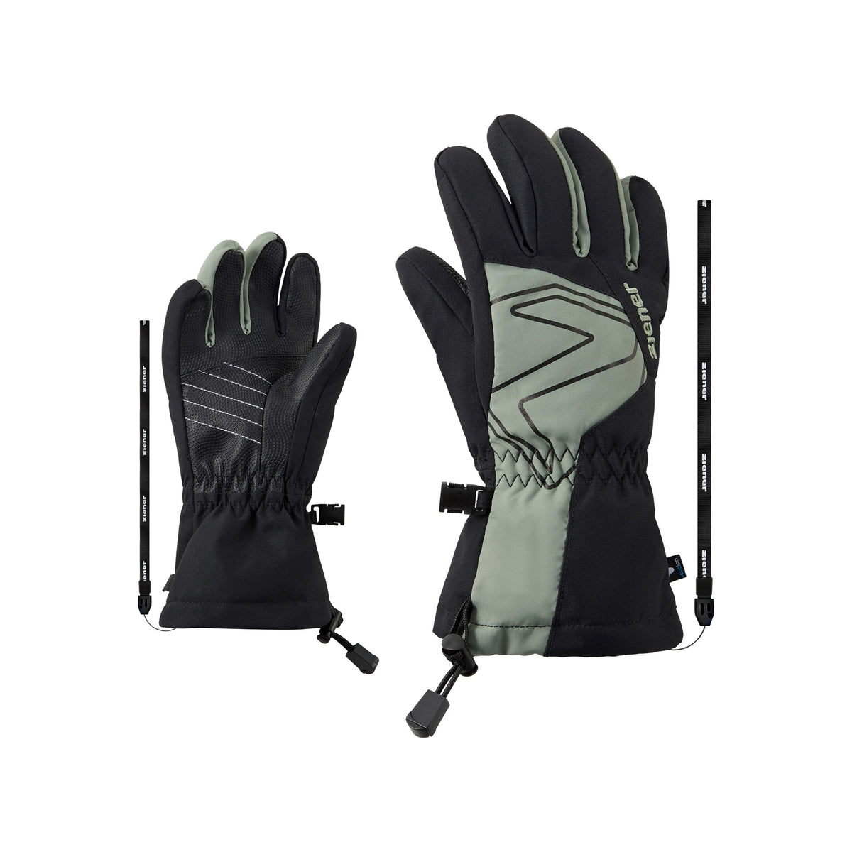 black.dusty green