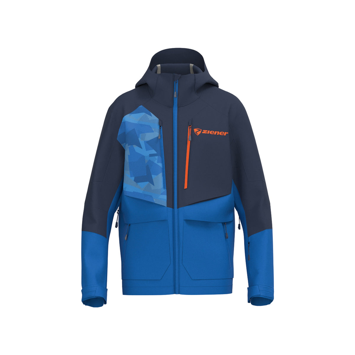 blue foggy print.dark navy