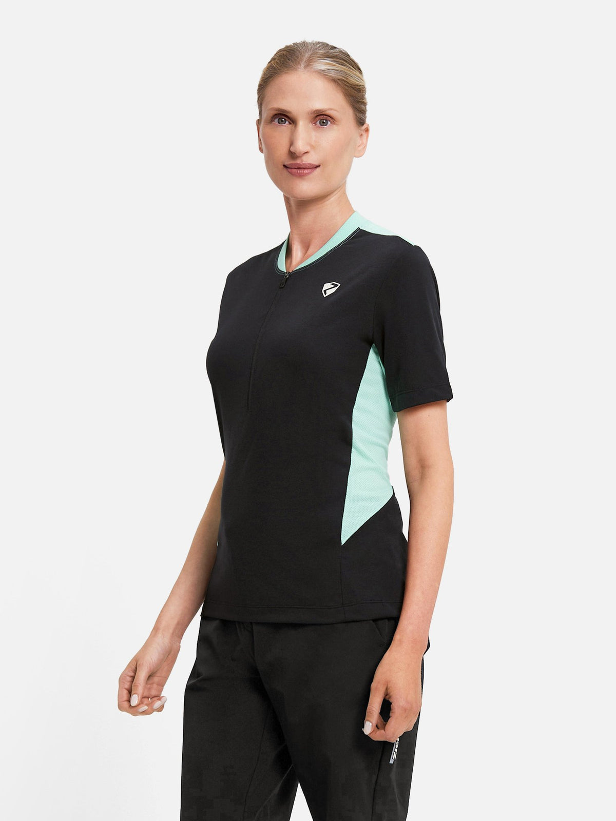 black.bright turquoise