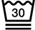 Care symbol: machine wash at 30 °C, gentle cycle